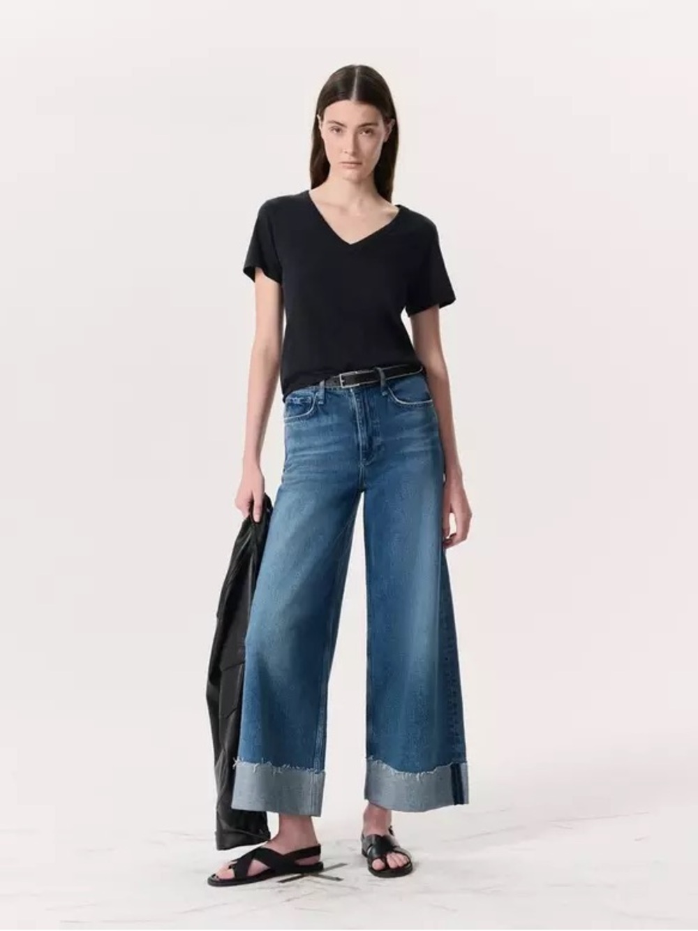 45. $470 RAG & BONE Sofie Ankle-Length Wide-Leg Jeans
